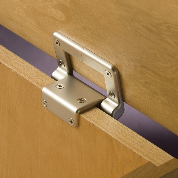 Lid-Stay Torsion Hinge Lid Support, Satin Nickel - full pic 