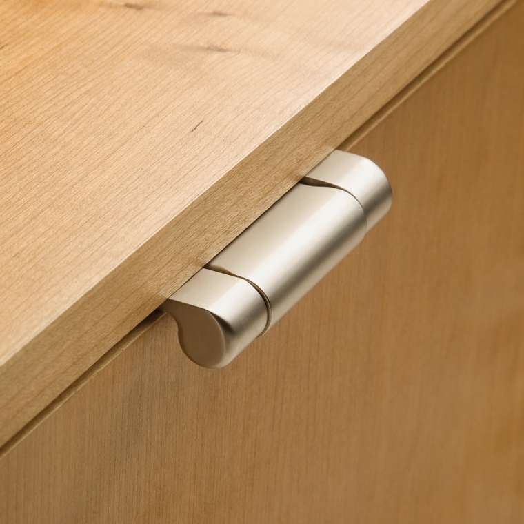 Lid-Stay Torsion Hinge Lid Support, Satin Nickel - full pic 