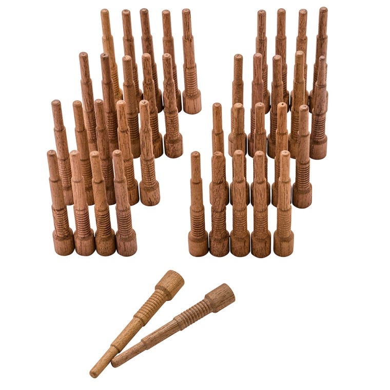 1x Miller Walnut Dowels, 40 Pack - full pic 