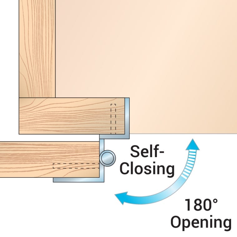 Overlay Double Demountable Hinges - full pic 