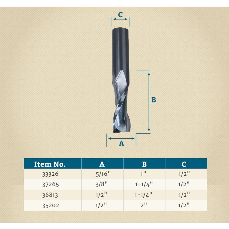 Freud&reg; Carbide Up-Spiral Router Bits - 1/2" Shank - full pic 