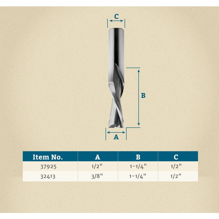 Freud&reg; Down-Spiral Router Bits - 1/2" Shank - full pic 