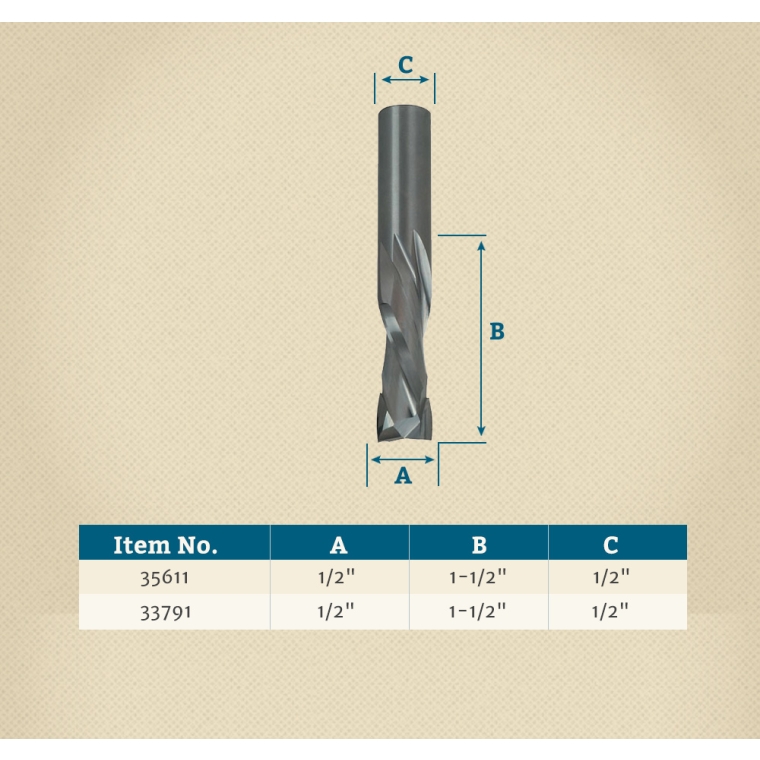 Freud&reg; Double Compression Spiral Router Bits - 1/2" Shank - full pic 