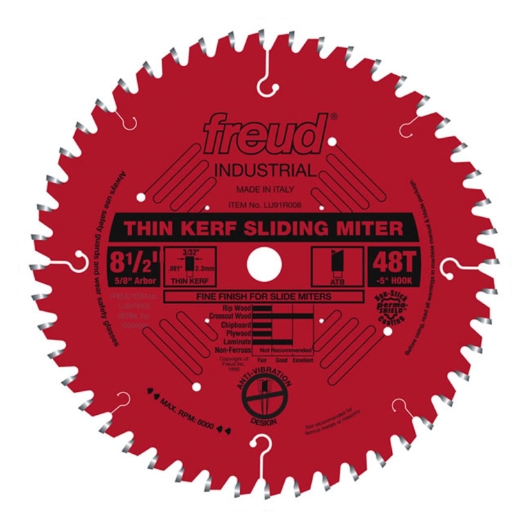Freud LU91R Thin Kerf Sliding Compound Miter Saw Blades - full pic 