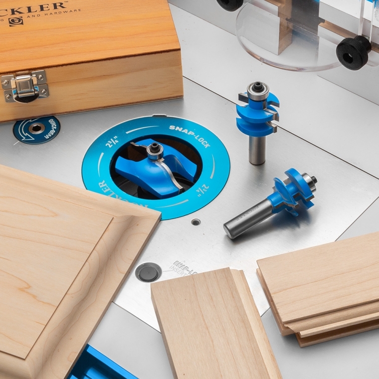 Rockler Horizontal Panel Router Bit Set With Wooden Case - full pic 