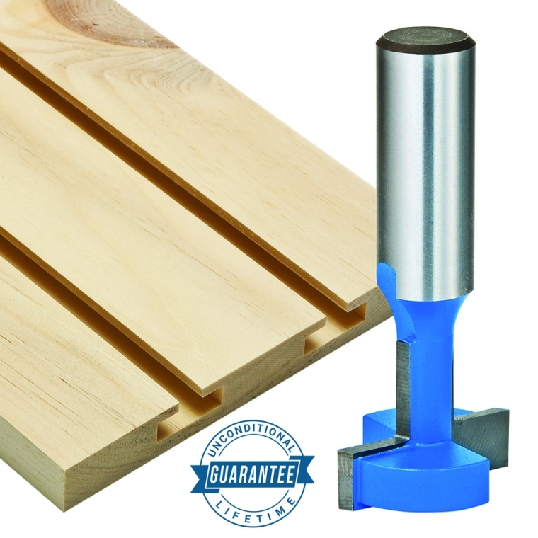 Rockler T-Slatwall Cutter Router Bit - 1-1/16" Dia x 13/16" H x 1/2" Shank - main pic