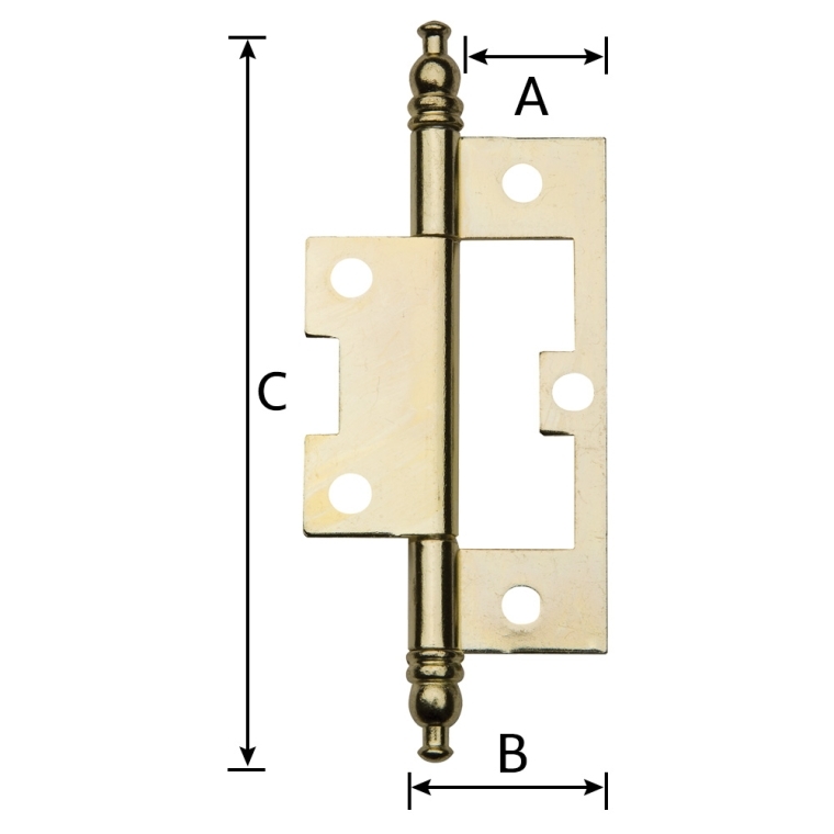 Non-Mortise Hinges-With Finial - full pic 