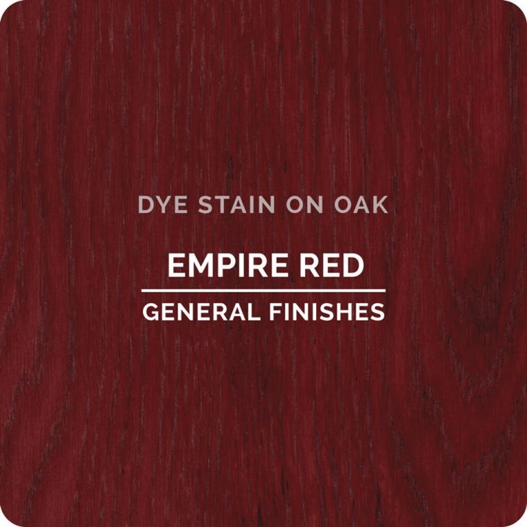 General Finishes Water Based Dye Stain, Empire Red, Pint - main pic