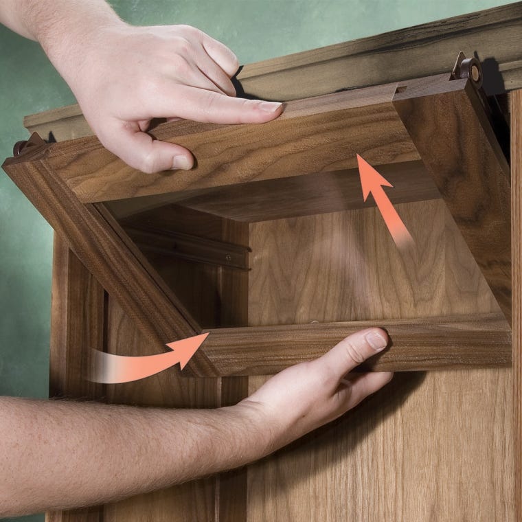 Rockler 14-1/2" Barrister Bookcase Door Slides, Pair - full pic 