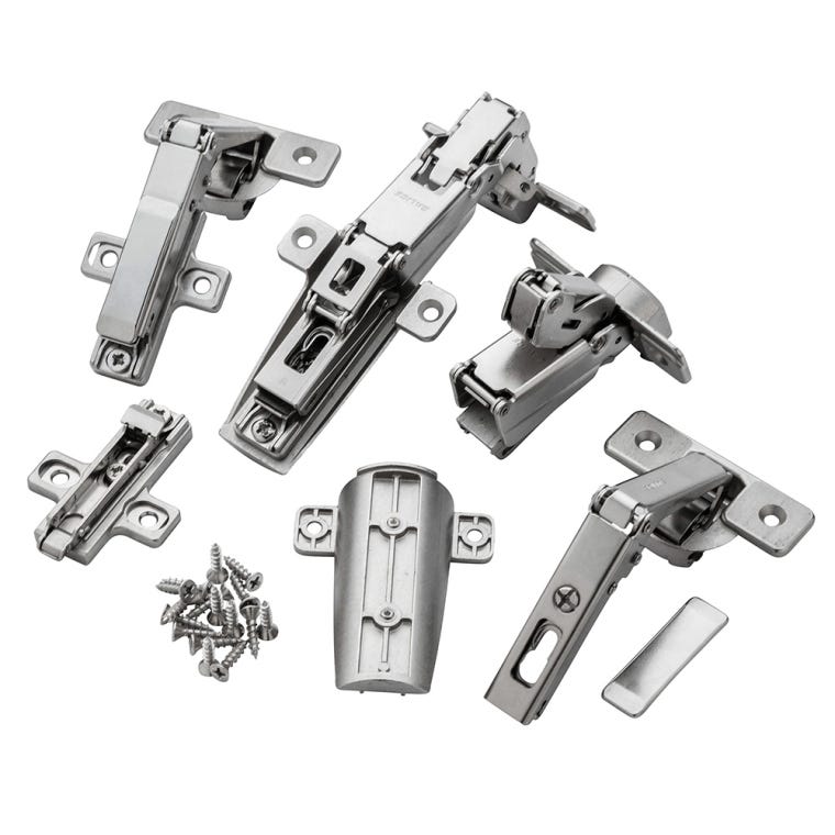 Salice&reg; Face Frame Self-Closing Pie-Corner Cabinet Hinge Kit - full pic 