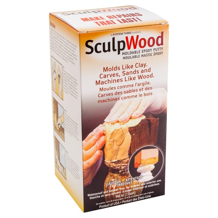 Sculpwood Moldable Epoxy Putty - full pic 
