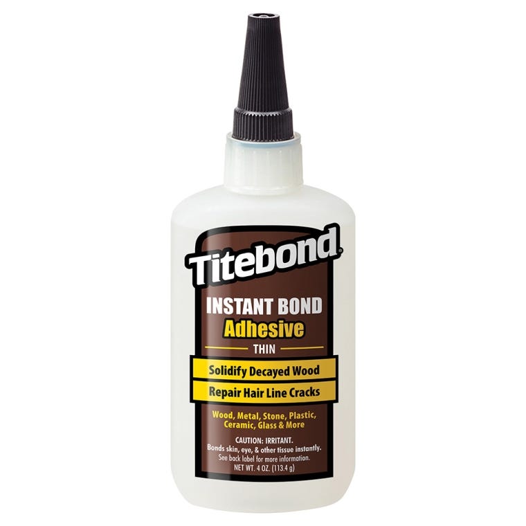 Titebond Instant Bond Wood Adhesive CA Glue - Thin Viscosity - full pic 