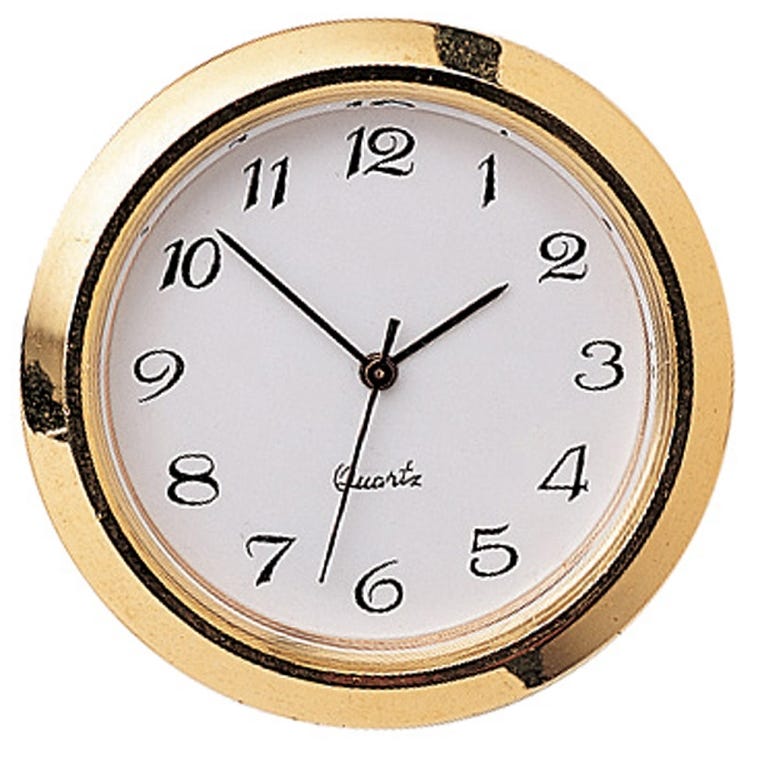 Small Decorator Clock Fitting, Gold Trim - full pic 
