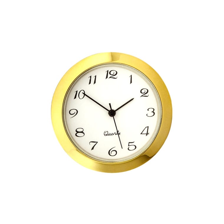 Small Decorator Clock Fitting, Gold Trim - full pic 