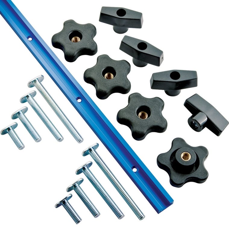 Rockler 17-Piece Universal T-Track Kit - full pic 