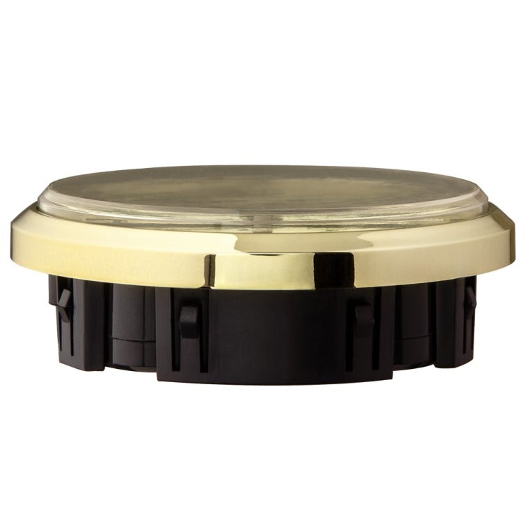 3" Clock Face - Ivory/Blk Arabic/Gold - full pic 
