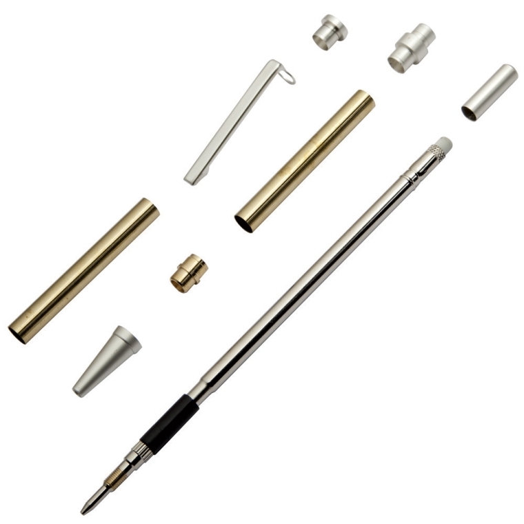 Slimline Pencil Hardware Kit - Satin Pearl - full pic 