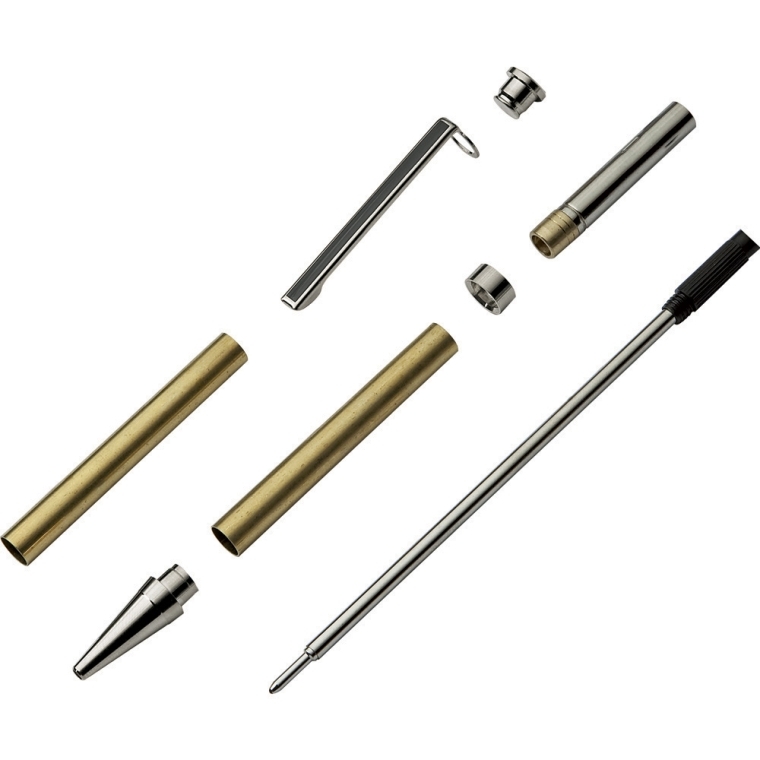 Slimline Pen Hardware Kit - Chrome - full pic 