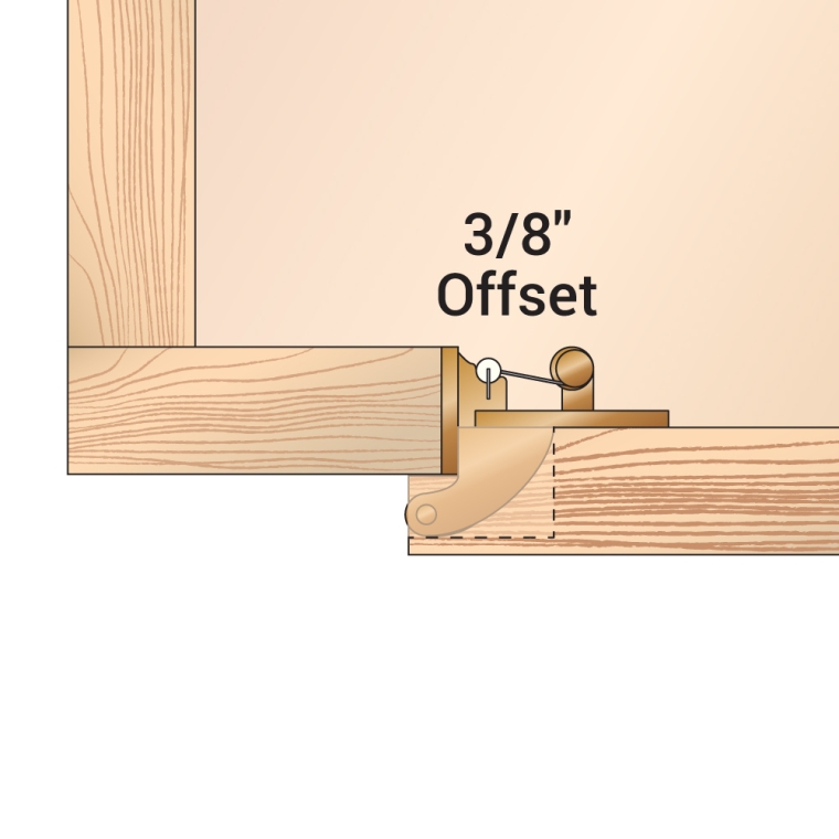 Snap-Closing Semi-Concealed Hinges - For 3/8" Inset Doors (#4) - full pic 