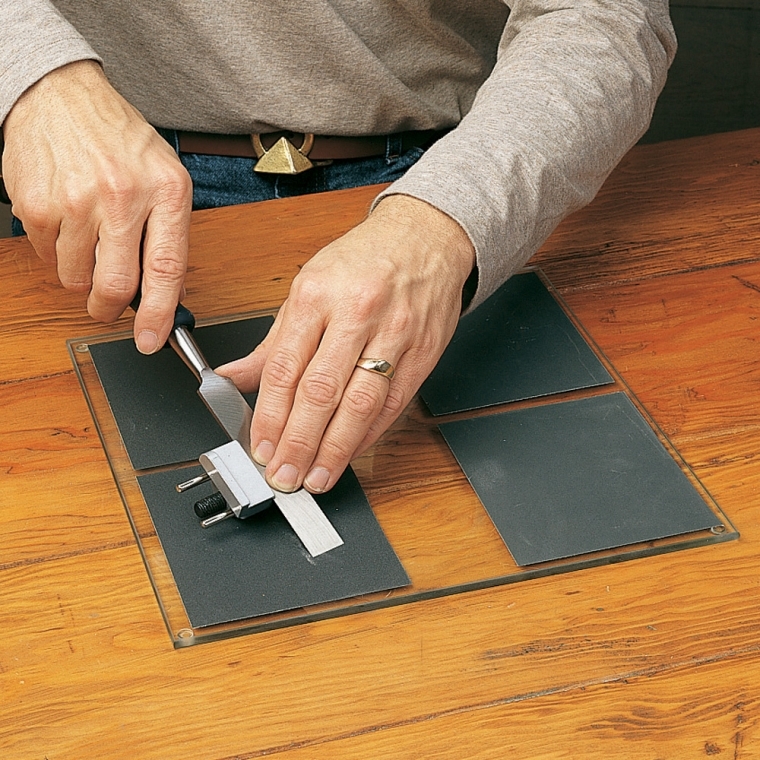 Plate Glass Sharpening System & Fine Sandpaper Set - full pic 