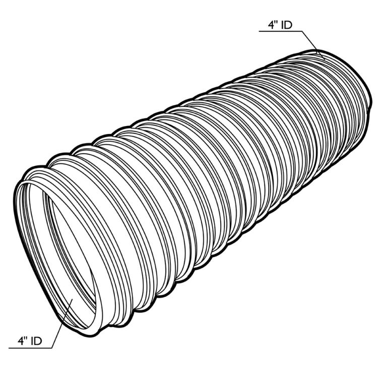 Clear Flexible Hose - 10 Feet Long 4" Diameter - full pic 