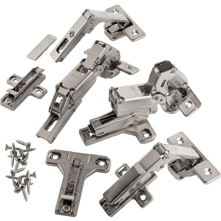 Salice&reg; Face Frame Self-Closing Pie-Corner Cabinet Hinge Kit - full pic 