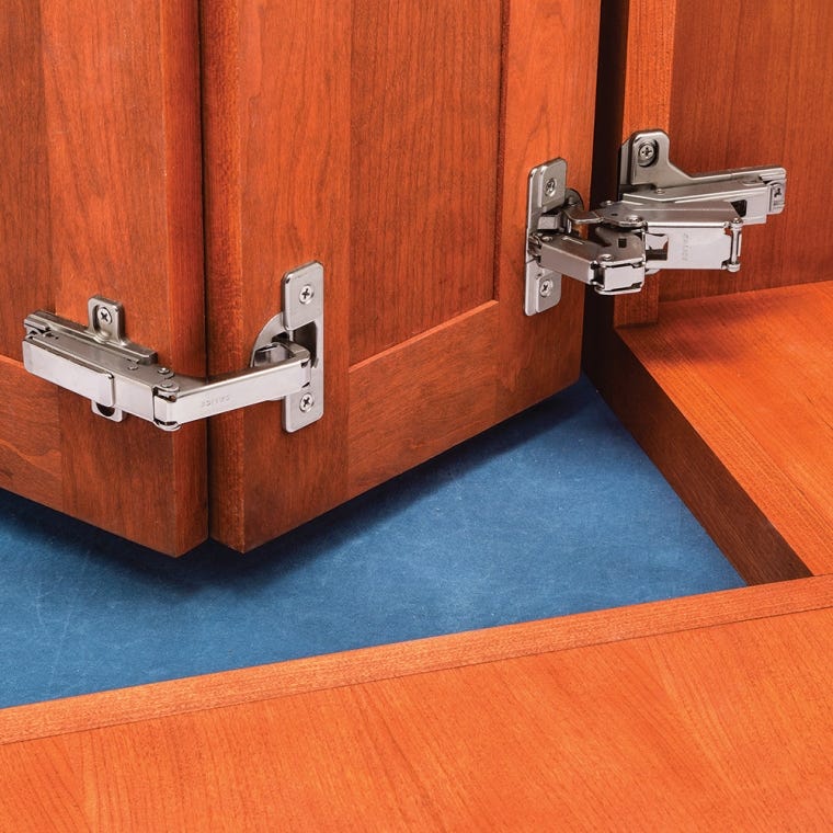 Salice&reg; Face Frame Self-Closing Pie-Corner Cabinet Hinge Kit - full pic 
