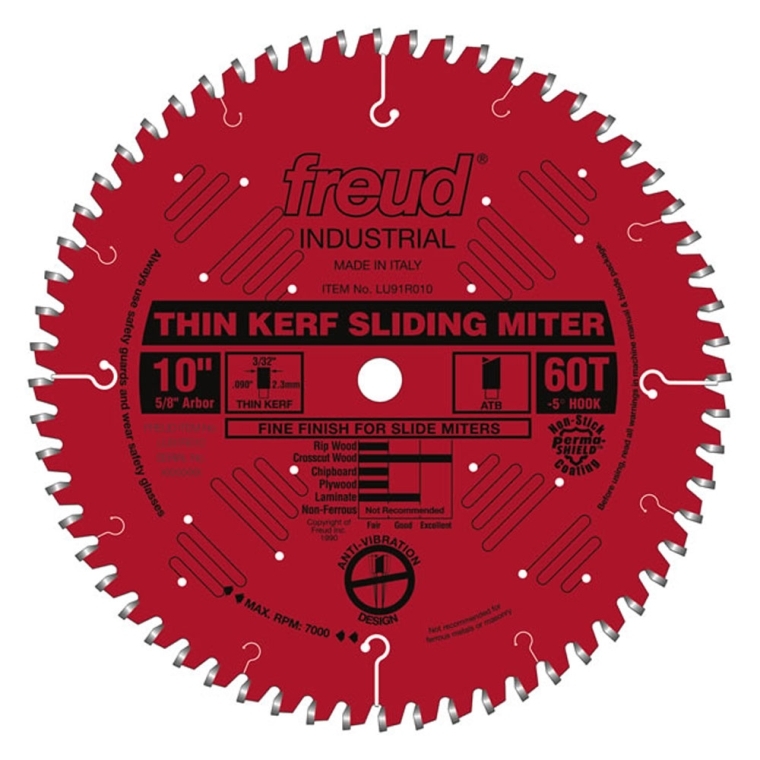 Freud LU91R Thin Kerf Sliding Compound Miter Saw Blades - full pic 
