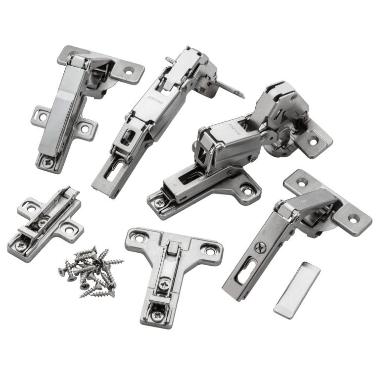 Salice&reg; Face Frame Self-Closing Pie-Corner Cabinet Hinge Kit - full pic 