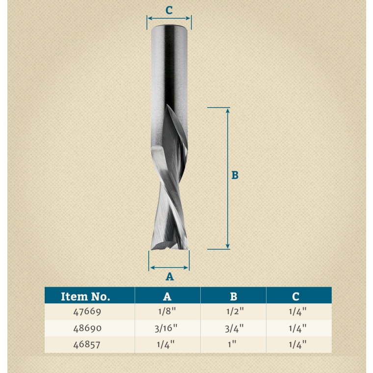 Freud&reg; Up-Spiral Router Bits - 1/4" Shank - full pic 