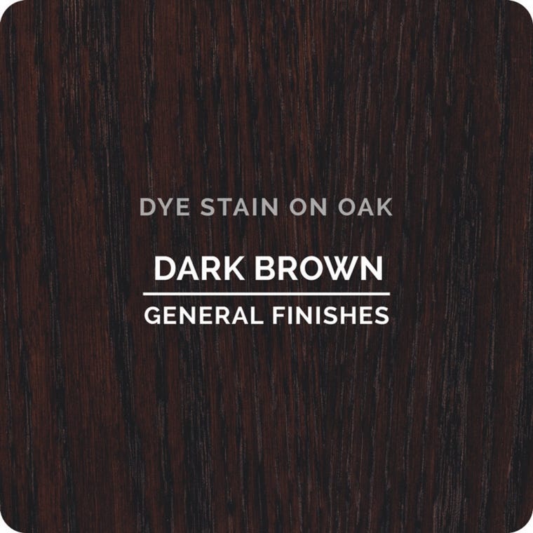 General Finishes Water Based Dye Stain, Dark Brown, Pint - full pic 
