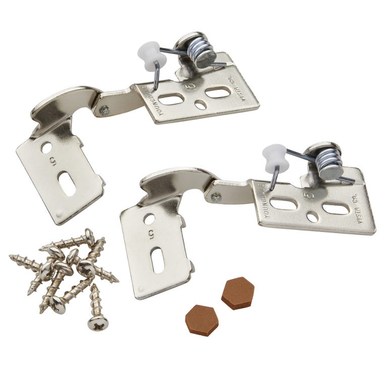 Snap-Closing Semi-Concealed Hinges - For 1/4" Overlay Doors (#5) - full pic 