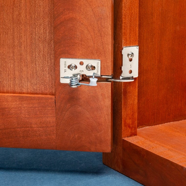 Snap-Closing Semi-Concealed Hinges - For 1/4" Overlay Doors (#5) - full pic 