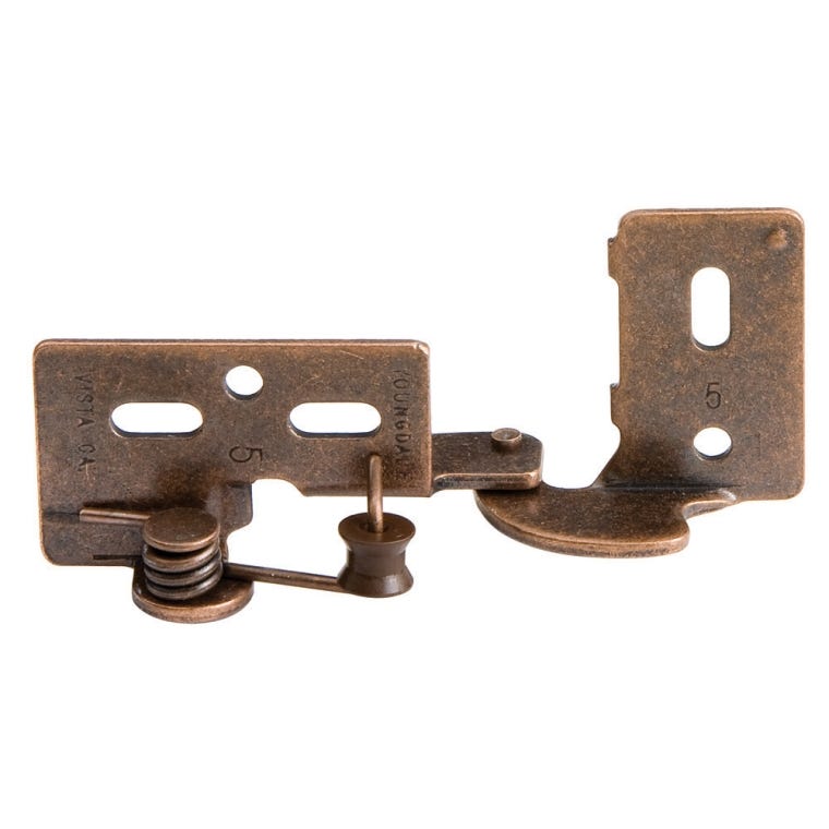 Snap-Closing Semi-Concealed Hinges - For 1/4" Overlay Doors (#5) - full pic 