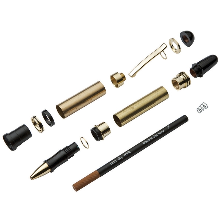 Washington Rollerball Pen Hardware Kit - Gold - full pic 