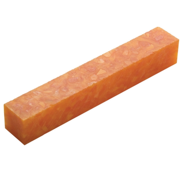 Orange Acrylic Acetate Jumbo Pen Blank - full pic 