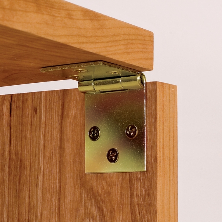 Yellow Zinc-Plated Drop Leaf Hinges for Straight Edges - full pic 