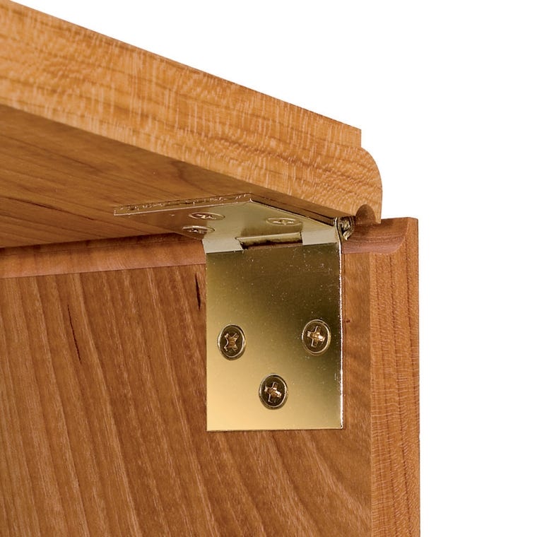 Brass-Plated Drop Leaf Hinges for Shaped Edges - full pic 