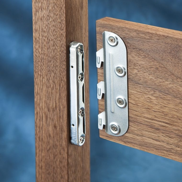 5'' Surface Mounted Bed Rail Brackets - full pic 