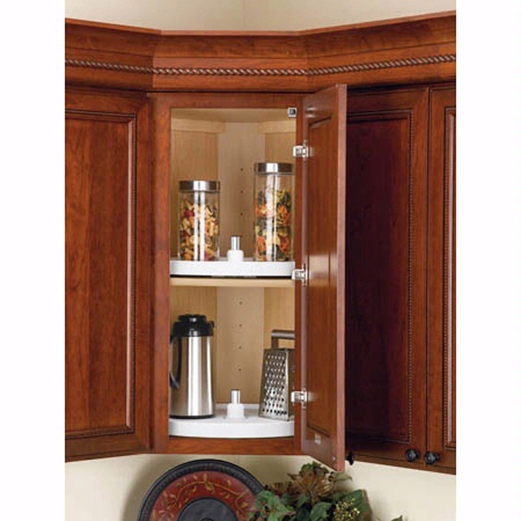 24" Full Circle Two Shelf Lazy Susan Set, White (3072-24-11-52) - full pic 