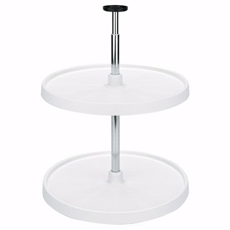 24" Full Circle Two Shelf Lazy Susan Set, White (3072-24-11-52) - full pic 