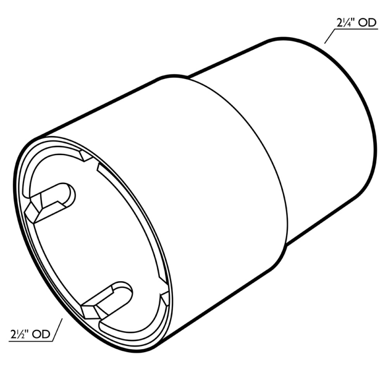 Rockler 2-1/2'' Swiveling Hose Adapter for Shop Vacuums - full pic 