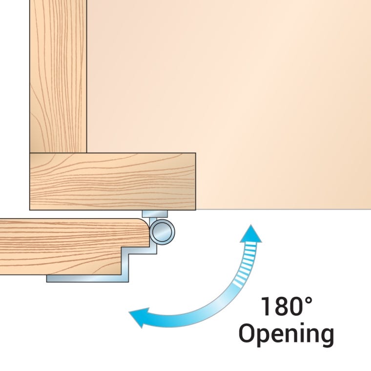 Surface-Mount 3/8" Inset Hinge, Pair - full pic 