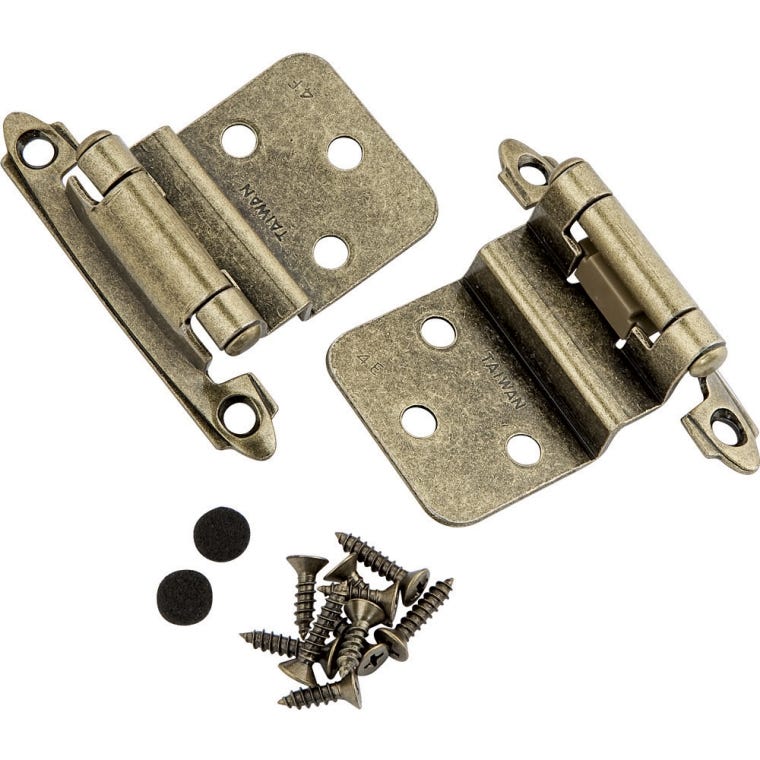 Surface-Mount 3/8" Inset Hinge, Pair - full pic 