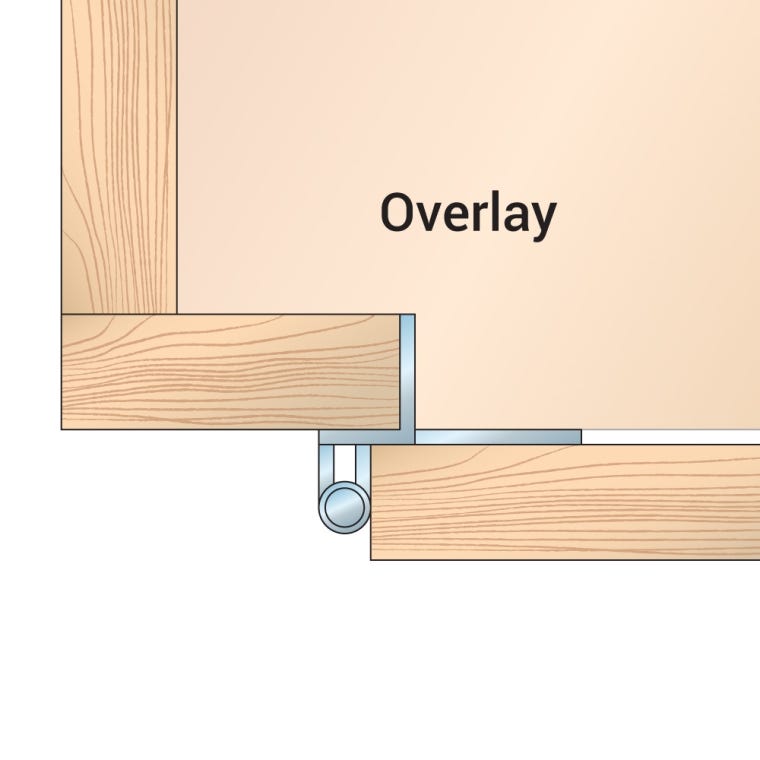 Overlay Hinges &mdash; 1/4"  Overlay - full pic 