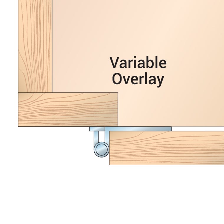 Variable Overlay Decorative Hinges - full pic 