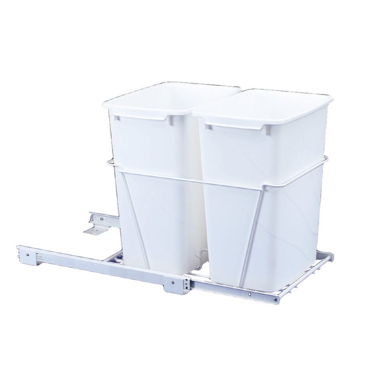 Rev-A-Shelf 35-Quart Single Bin Pullout with Door-Mounting Brackets (RV-12DM S) - full pic 