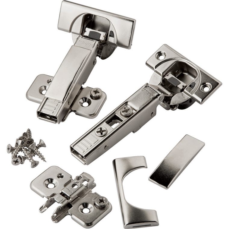Blum Soft-Close Clip Top Hinge Kit (Pair) for Frameless Cabinets - full pic 