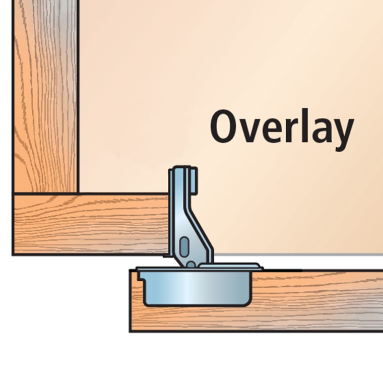Salice 106&reg; Compact Hinge with Snap Close technology  for Face Frame Cabinets - Nickel - full pic 