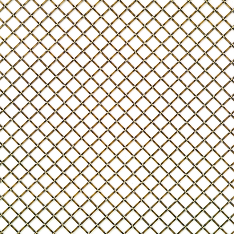 Decorative Wire Grille Pre-Woven 16" x 42" Sheets-Antique Brass - full pic 